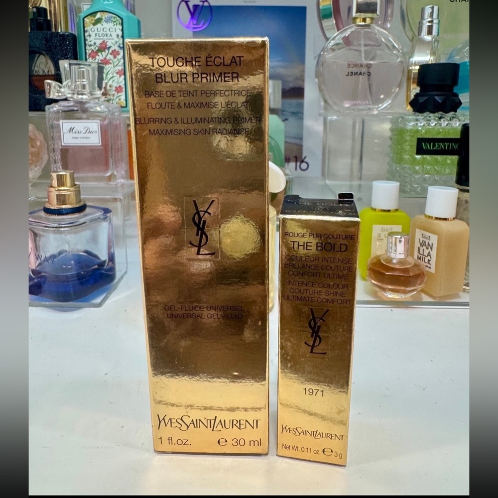 Yves Saint Laurent Touche Éclat Blur Primer and The Bold Lipstick